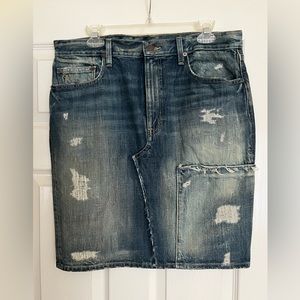 Polo Ralph Lauren Distressed Denim Slim Straight Skirt. Never worn. Size 12 $65